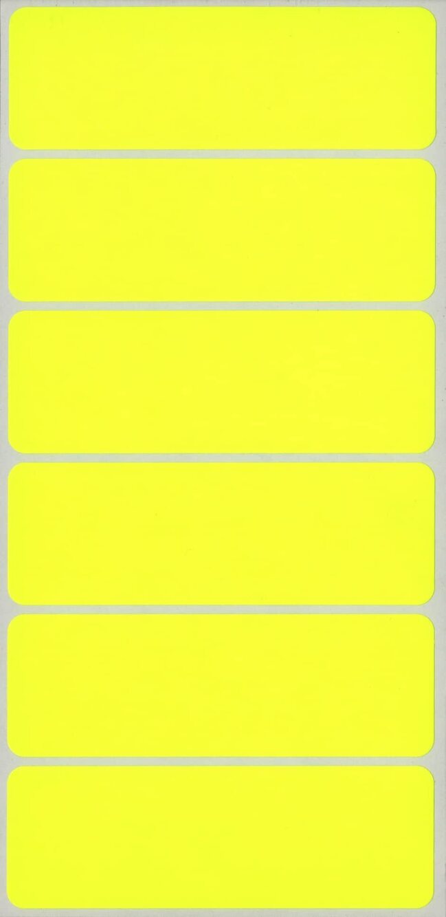 8050 Neon Yellow Rectangle Color Coding Labels, 1 x 3 Inches, 200 Per Box